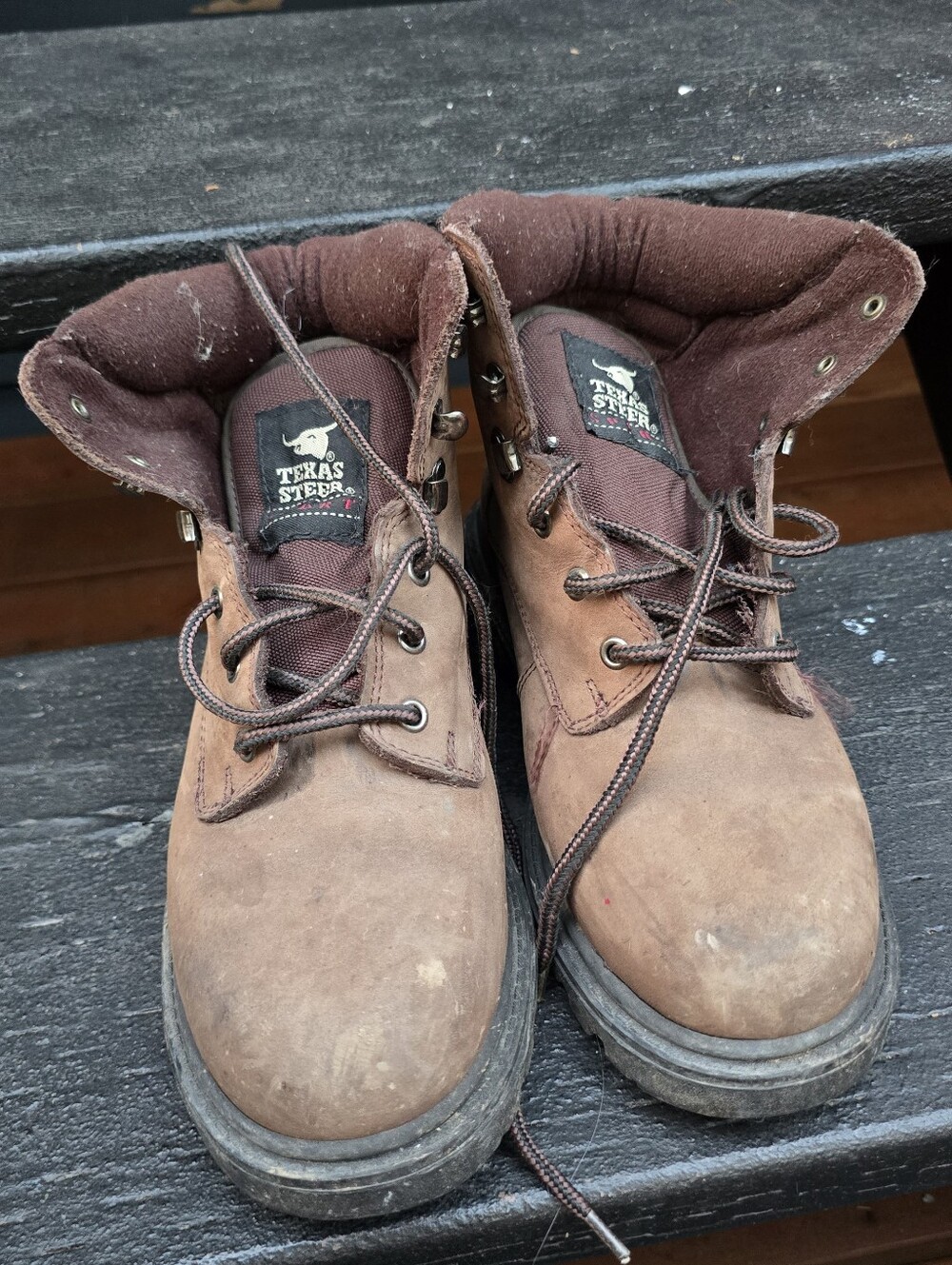 Texas Steer Flexcore Work Safety Slip Resistant Steel Toe Boots Waterproof Sz 7W